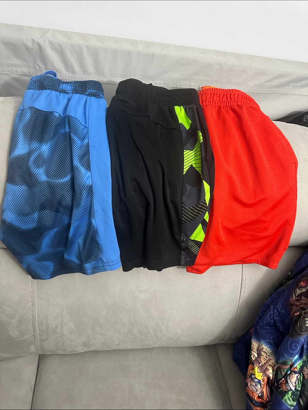Athletic Works Blue, Black & Red Boys Athletic Shorts Pack